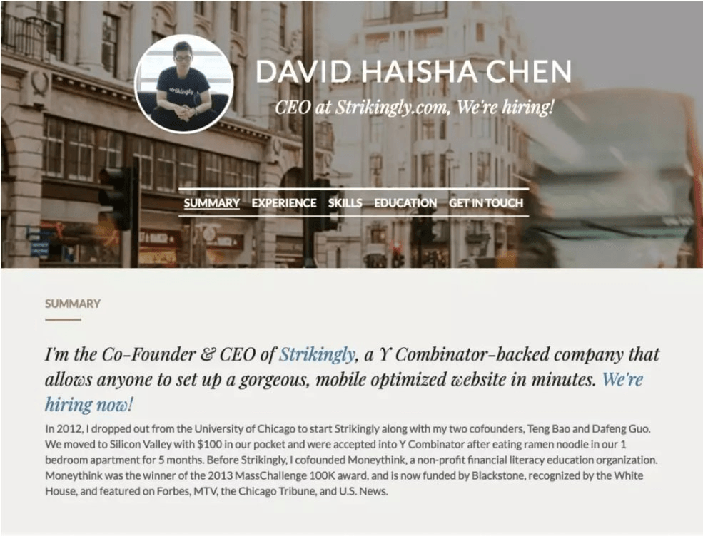 圖片取自Strikingly產品 圖片取自Strikingly產品